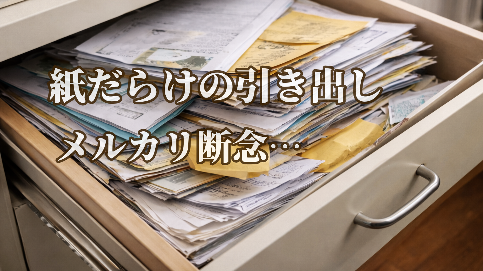 紙だらけの引き出し