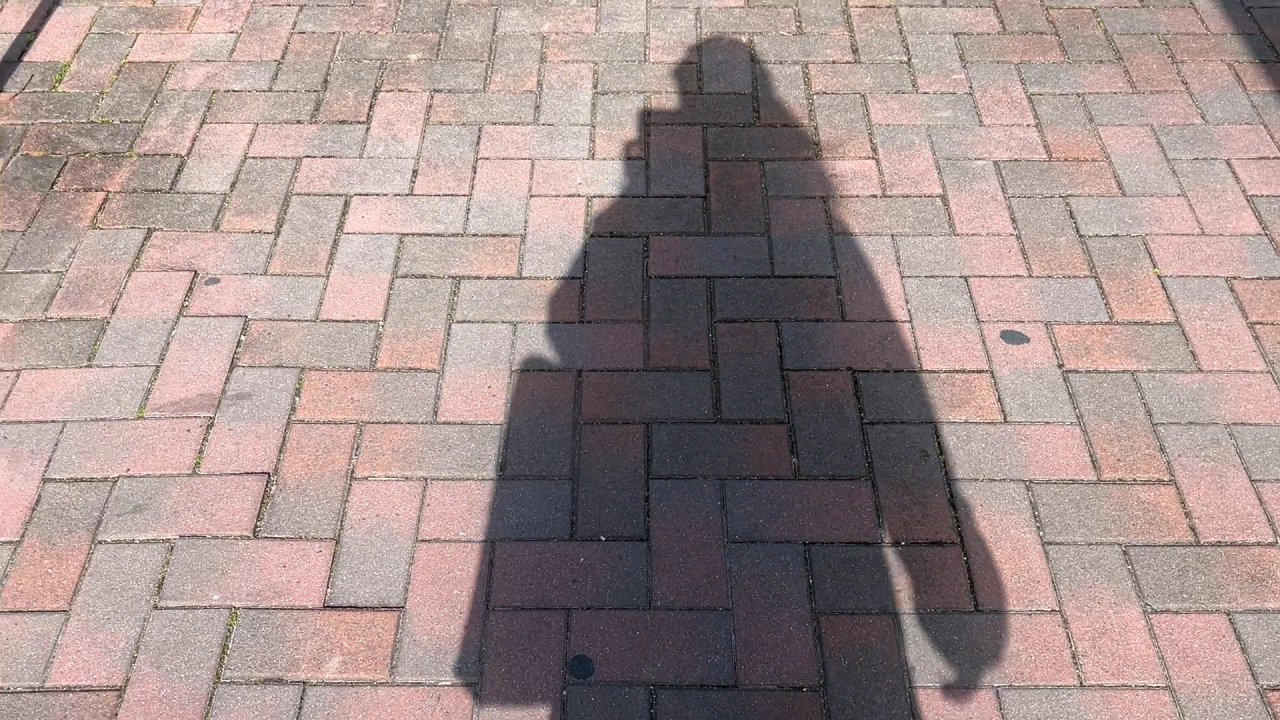 仕事探さなきゃと思いながら歩いている女性の影